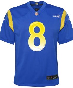 Alternative view of Jared Verse Los Angeles Rams Nike Youth Team Game Jersey - Royal
