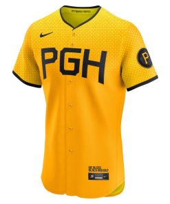 Alternative view of Pittsburgh Pirates Nike City Connect  Elite Jersey - Gold