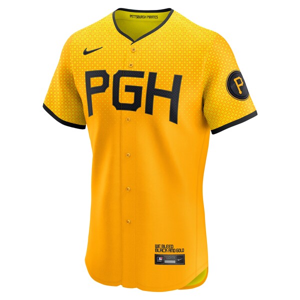 Pittsburgh Pirates Nike City Connect Elite Jersey - Gold - Image 2