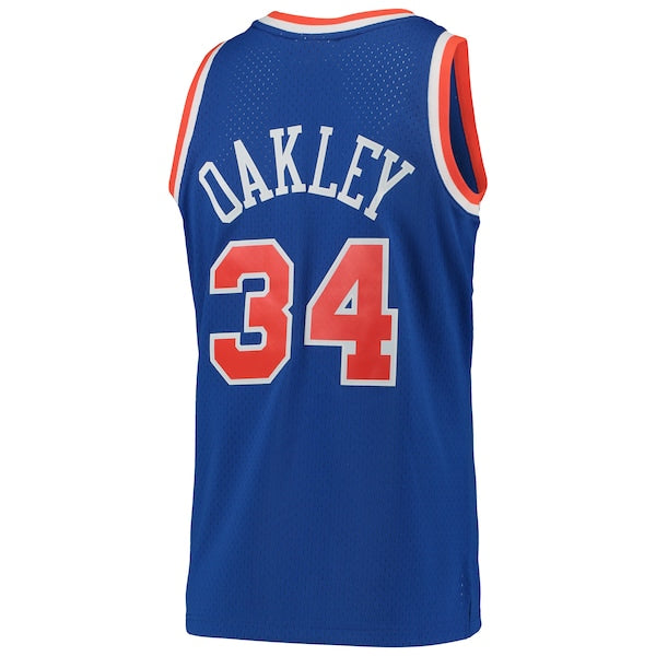 Charles Oakley New York Knicks Hardwood Classics Swingman Jersey - Blue - Image 3