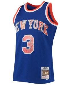 Alternative view of John Starks New York Knicks 1991/92 Hardwood Classics NBA 75th Anniversary Diamond Swingman Jersey - Blue