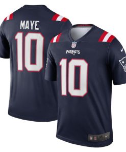 Drake Maye New England Patriots Nike Team Legend Player Performance Top - Navy