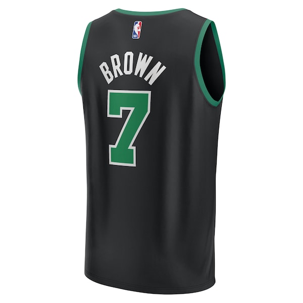 Jaylen Brown Boston Celtics Fast Break Replica Player Jersey - Statement Edition - Black - Image 3