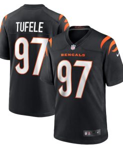 Jay Tufele Cincinnati Bengals Nike Game Player Jersey - Black