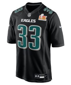 Alternative view of Cooper DeJean Philadelphia Eagles Nike Super Bowl LIX Fashion Game Player Jersey - Carbon Black