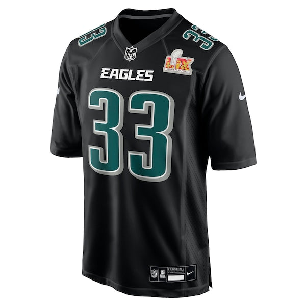 Cooper DeJean Philadelphia Eagles Nike Super Bowl LIX Fashion Game Player Jersey - Carbon Black - Image 2