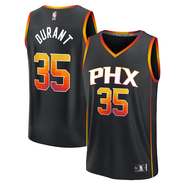 Kevin Durant Phoenix Suns Fast Break Replica Player Jersey - Statement Edition - Black
