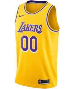 Alternative view of Los Angeles Lakers Nike 2020/21 Swingman Custom Jersey - Icon Edition - Gold