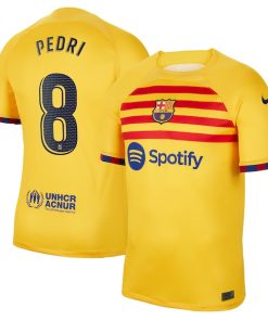 Pedri Barcelona Nike 2022/23 Fourth Breathe Stadium Replica Player Jersey - Yellow