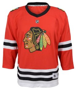 Alternative view of Chicago Blackhawks Youth Replica Custom Jersey - Red