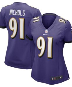 Rayshad Nichols Baltimore Ravens Nike Women's Game Player Jersey - Purple