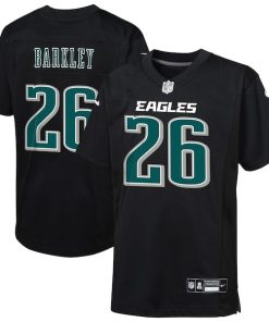 Saquon Barkley Philadelphia Eagles Nike Youth Fashion Game Jersey - Carbon Black