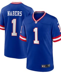 Malik Nabers New York Giants Nike 2nd Alternate 2024 NFL Draft Game Jersey - Royal