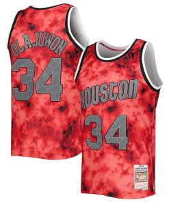 Hakeem Olajuwon Houston Rockets 1993/94 Galaxy Swingman Jersey - Red