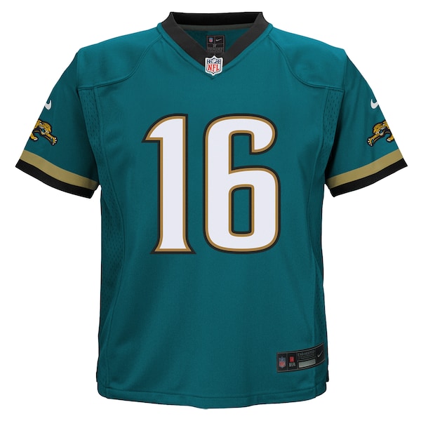 Trevor Lawrence Jacksonville Jaguars Nike Preschool Prowler Throwback Player Game Jersey - Teal - Image 2