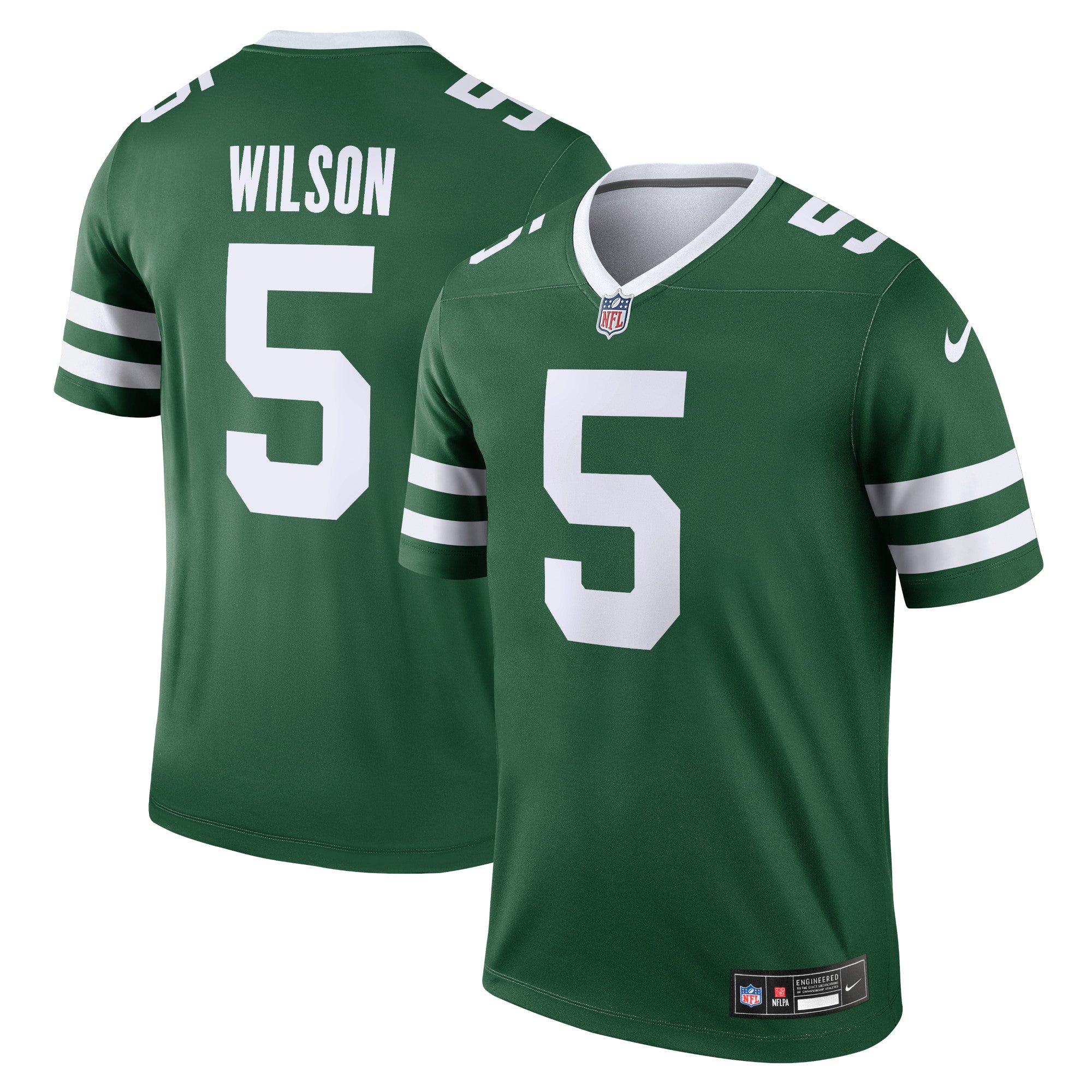 Garrett Wilson New York Jets Nike Alternate Legend Jersey - Legacy Black - Image 5
