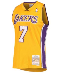 Alternative view of Lamar Odom Los Angeles Lakers 2001/02 Hardwood Classics Swingman Jersey - Gold