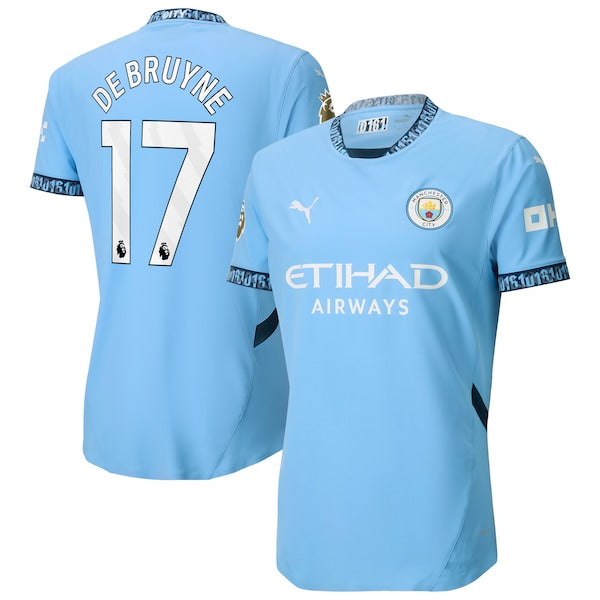 Kevin De Bruyne Manchester City Puma 2024/25 Home Authentic Player Jersey - Light Blue - Image 4