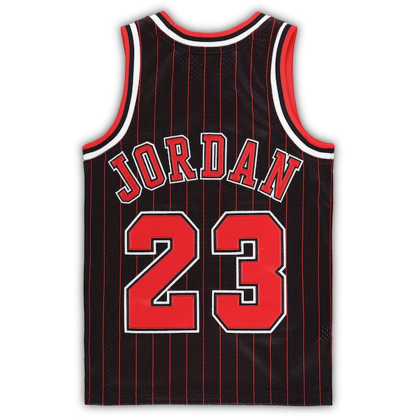 Michael Jordan Chicago Bulls Preschool 1996/97 Hardwood Classics Authentic Jersey - Black/Red/White - Image 4