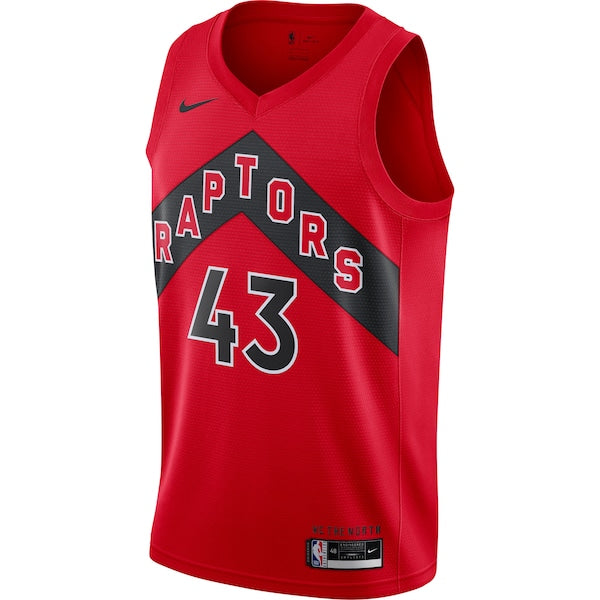 Pascal Siakam Toronto Raptors Nike 2020/21 Icon Swingman Jersey - Red - Image 2