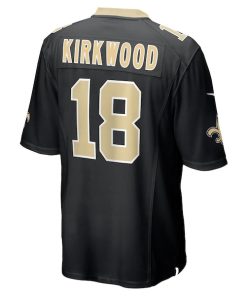Alternative view of Keith Kirkwood New Orleans Saints Nike Team Game Jersey -  Black