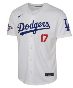 Alternative view of Shohei Ohtani Los Angeles Dodgers Nike Youth 2024 World Series Champions Limited Player Jersey - White
