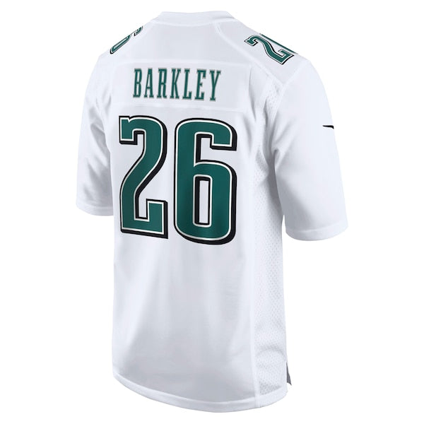 Saquon Barkley Philadelphia Eagles Nike Fashion Game Jersey - Tundra White/Black - Image 4