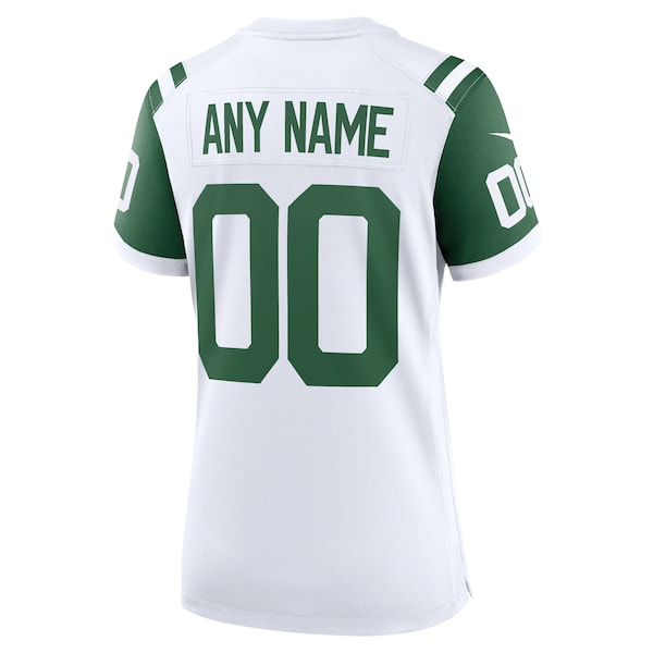 New York Jets Nike Women's Classic Alternate Custom Replica Jersey - White - Image 3