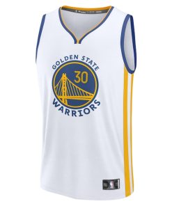 Alternative view of Stephen Curry Golden State Warriors  Youth Fast Break Replica Player Jersey - Association Edition - White