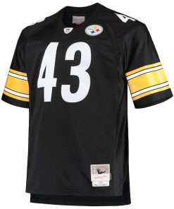 Alternative view of Troy Polamalu Pittsburgh Steelers Big & Tall 2005 Retired Player Replica Jersey - Black