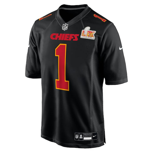 Xavier Worthy Kansas City Chiefs Nike Super Bowl LIX Fashion Game Jersey - Carbon Black - Image 2