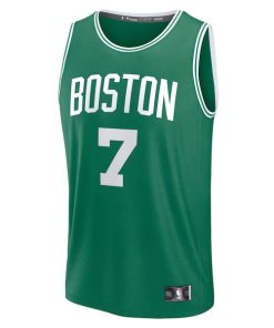 Alternative view of Jaylen Brown Boston Celtics  Fast Break Replica Player Jersey - Icon Edition - Kelly Green