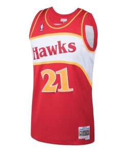Alternative view of Dominique Wilkins Atlanta Hawks 1986/87 Hardwood Classics Swingman Jersey - Red