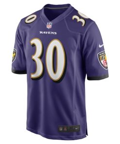 Alternative view of Trayvon Mullen Baltimore Ravens Nike Team Game Jersey -  Purple