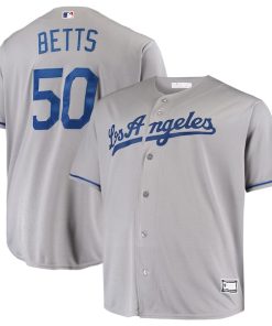 Mookie Betts Los Angeles Dodgers Big & Tall Replica Player Jersey - Gray/Royal/White