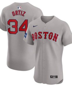 David Ortiz Boston Red Sox Nike Road Elite Player Jersey - Gray