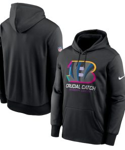 Cincinnati Bengals Nike 2024 NFL Crucial Catch Performance Fleece Pullover Hoodie - Black