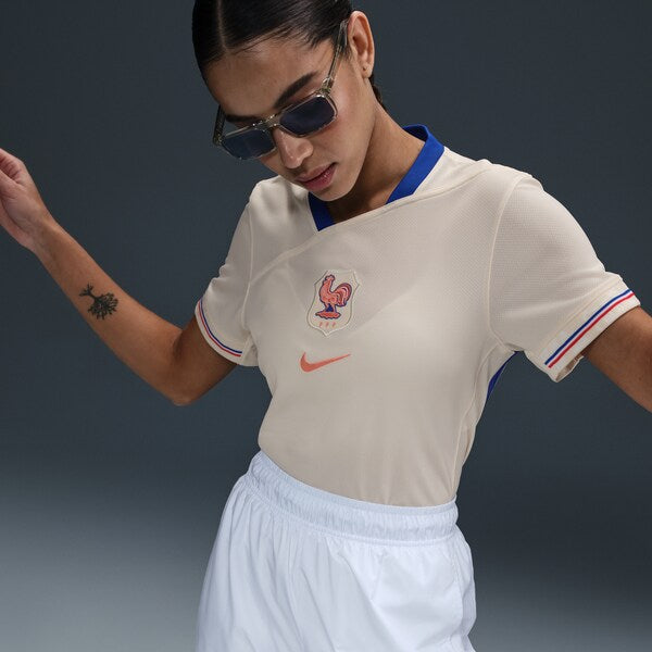 France National Team Nike Women's 2025/26 Away Replica Jersey - Cream - Image 5