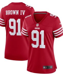 Earnest Brown IV San Francisco 49ers Nike Women's Team Game Jersey -  Scarlet