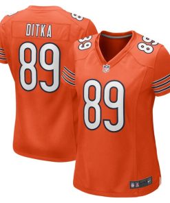 Mike Ditka Chicago Bears Nike Women's Retired Player Jersey - Orange/Navy