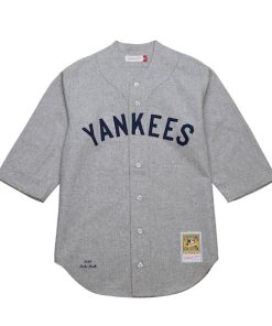 Alternative view of Babe Ruth New York Yankees Cooperstown Collection 1929 Authentic Jersey - Gray