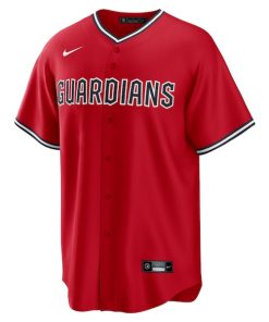 Alternative view of Jos¨¦ Ram¨ªrez Cleveland Guardians Nike Alternate 2 Replica Jersey - Red/Navy