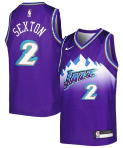 Collin Sexton Utah Jazz Nike Youth 2022/23 Swingman Jersey - City Edition - Purple