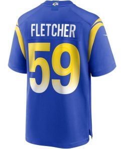 Alternative view of London Fletcher Los Angeles Rams Nike Game Retired Player Jersey - Royal