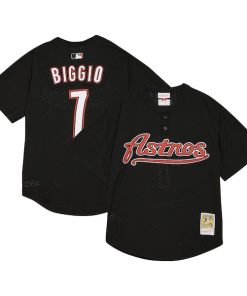 Craig Biggio Houston Astros Profile Big & Tall Cooperstown Collection Mesh Batting Practice Jersey - Black