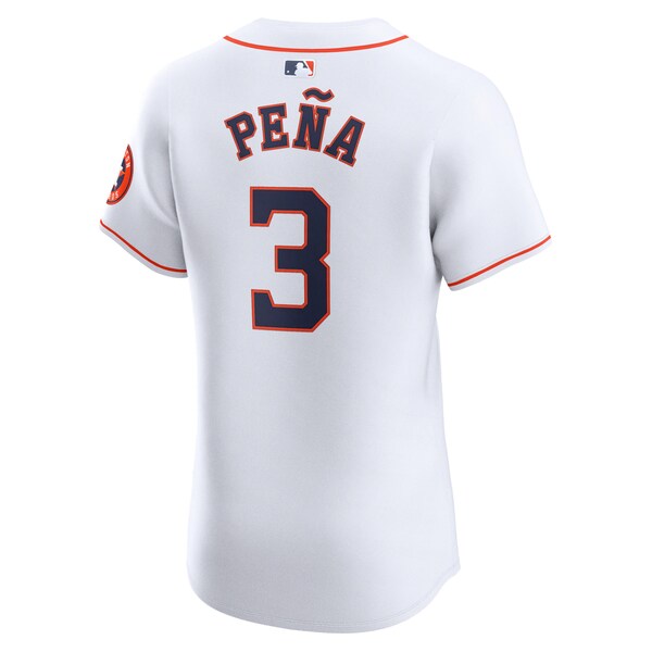 Jeremy Pe?a Houston Astros Nike Home Elite Player Jersey - White - Image 3