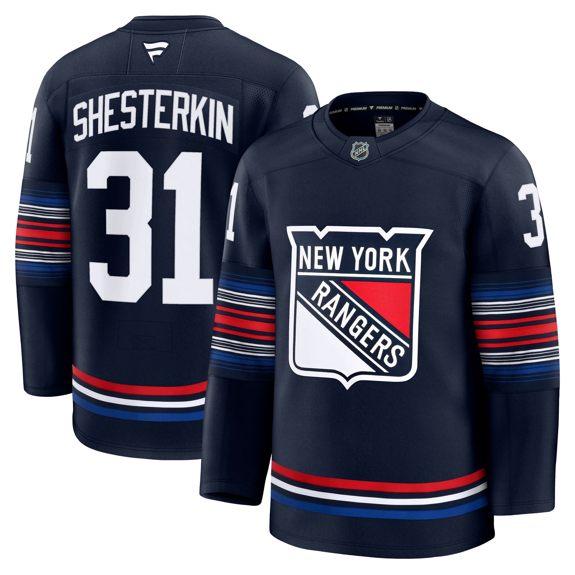 Igor Shesterkin New York Rangers Home Premium Jersey - Blue/Navy - Image 9