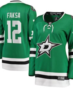 Radek Faksa Dallas Stars  Women's Home Breakaway Jersey - Kelly Green