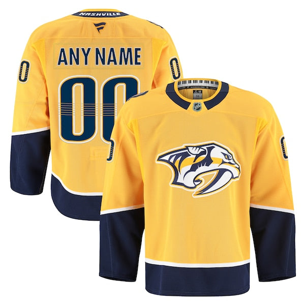 Nashville Predators Home Authentic Pro Custom Jersey - Gold