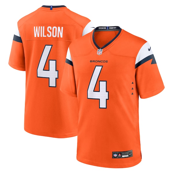 Zach Wilson Denver Broncos Nike Team Game Jersey - Orange